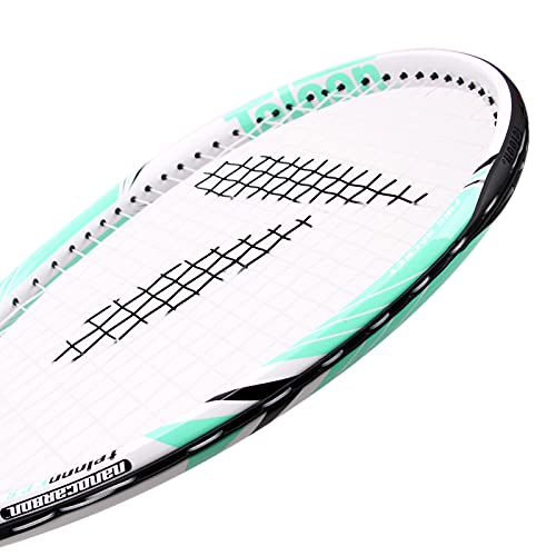 Image of Teloon Recreational Adult Tennis Rackets-27 inch Tennis Racquet for Men and Women College Students Beginner Tennis Racket. (V10-White and Green)