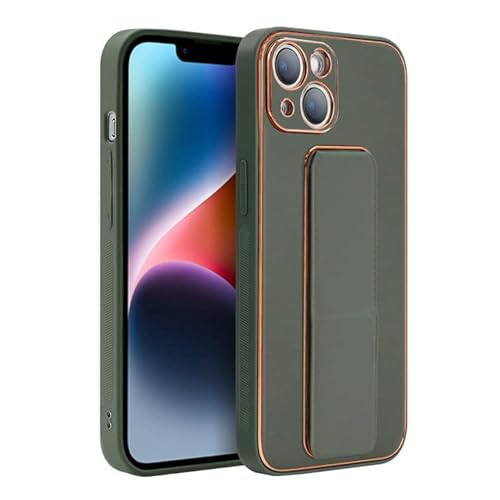 ZENIX DESIGN TECH iPhone16 Pro Max �p �P�[�X �o���h�t �o���p�[ �X�^���h PU���U�[ �J�����ی� �����h�~ ZX-shineegrip (�_�[�N�O���[��)