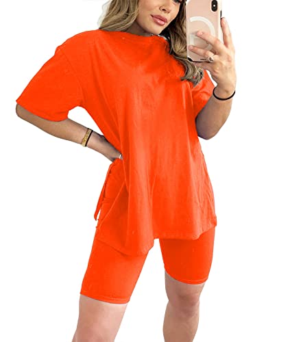 Short de cyclisme femme orange fluo taille 38 pour vos sorties vélo et sessions fitness