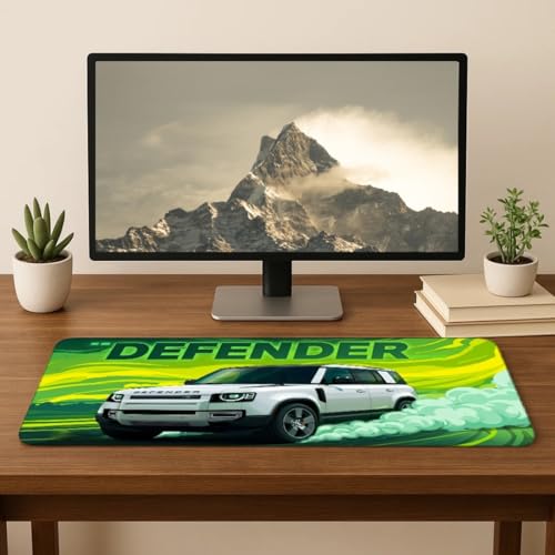 Image of Moto Edition Desk Mat 23x11 Inch - Racing-Themed Keyboard & Mouse Pad for Office, Home & Gaming | Non-Slip Rubber Base, Waterproof Surface, Supercar & Bike Inspired Table Mat (Defend-er)