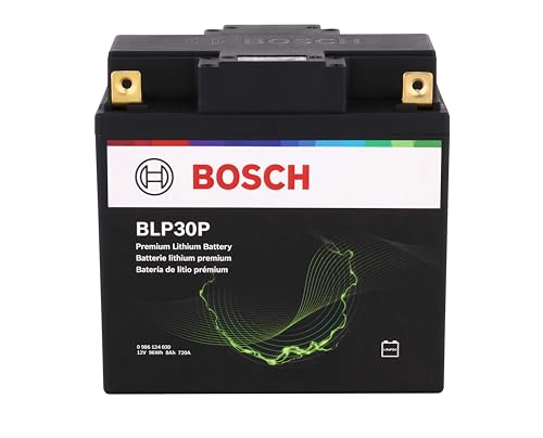 Image of BOSCH BLP30P Premium Lithium PowerSport Battery - Fast Charging and 4X Longer Life - Group 30, 12V, 480 CA - Ideal for Motorcycles, ATV /UTVs, Scooters, Jet Skis + More; 6.57 inchL x 4.88 inchW x 6.42 inchH