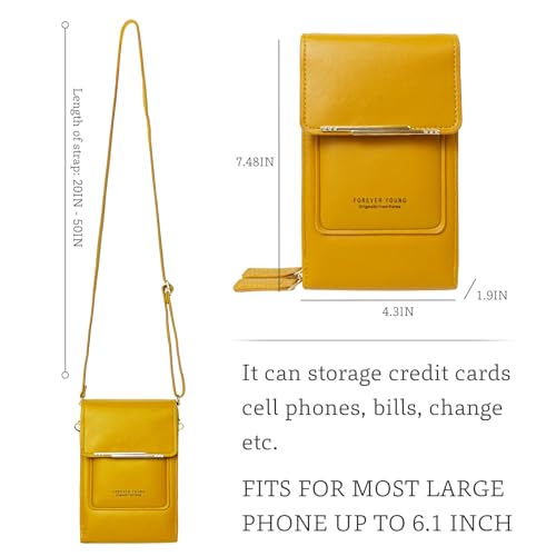 Image of Crossbody for Women, Trendy Small Phone Purse with Secure Card Slots, Lightweight Card wallet