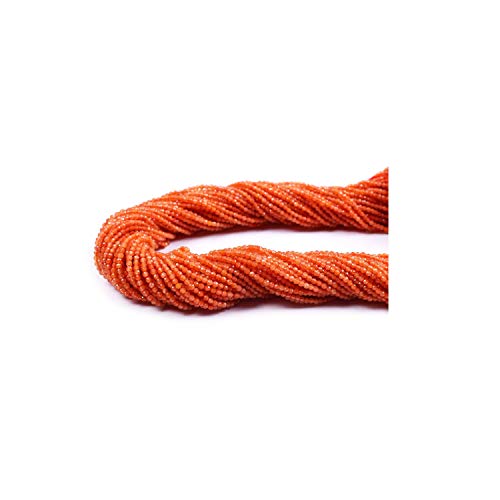 Pierre semi-précieuse cornaline facettée 2mm de qualité supérieure pour bijoux - 2