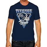 Team Fan Apparel NFL Adult Retro Triangle Unisex T-Shirt, Tag-Less Comfortable Football Apparel, Officially Licensed (Tennessee Titans - Navy, Small)