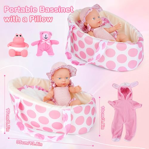 Set de muñeca bebé de 13 pulgadas con accesorios miniatura 2