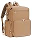 CEI-CEI Baby Wickeltasche/Rucksack mit Wickelunterlage, Wickelrucksack Groß, Windeltasche für Unterwegs Mommy Bag mit Isolierter Flaschentasche, Wasserdichtes Neoprengewebe (Braun)