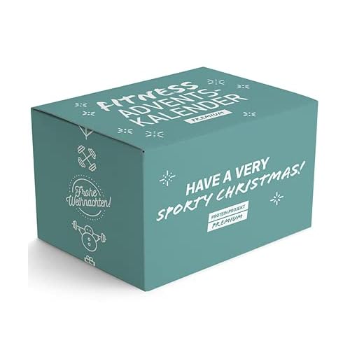 Protein Projekt Fitness Adventskalender Premium Edition 2021-24 sportliche und fitte Überraschungen verschiedener Top-Marken, Kategorien und Topseller in Originalgröße