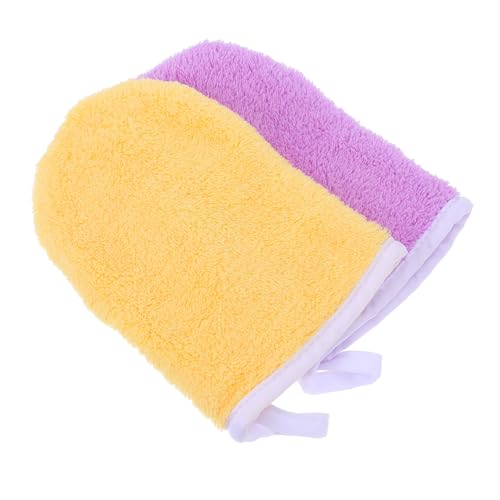Anneome 2pcs Gloves Make up Remover Glove Makeup Remover Mitt Reusable Makeup Remover Mitts Makeup Remover Mitten Face Cleansing Mitts Face Cleansing Glove Fiber