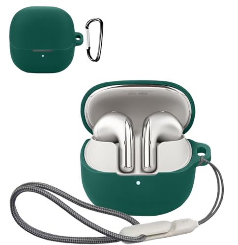 For Xiaomi Buds 5 �P�[�X �J�o�[�yJYJIEJIE�z���C�����X �C���[�z�� �p �P�[�X �V���R�� �L�Y�h�~ �ϏՌ� �h�� �h�o ���[ �S�ʕی� �[�d�֗� �h�k �y�ʏ��^ Xiaomi Buds 5 �ی�P�[�X (�O���[��)