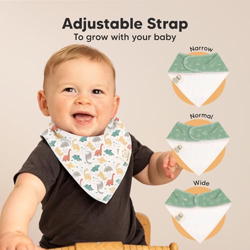 KeaBabies 10-Pack and 8-Pack Baby Bandana Bibs for Boys, Girls - Super Absorbent Triangle Baby Bibs for Drooling and Teething Infant, 100% Cotton Extra Soft for Newborn, Infant 0-36 Months3