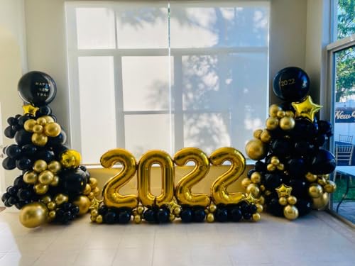 Image of 2 Balloon Numbers Birthday Decorations, 40In Gold Balloons for Men Women | Eye-catching Appearance, Perfect Decorative Centerpieces, Convenient Self-sealing Structure, Widely for Various Occasions