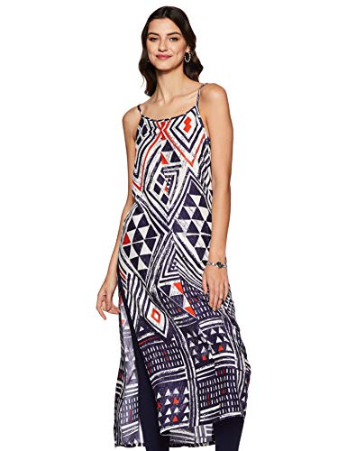 Image of global desi Womens Square Neck Printed Kurta