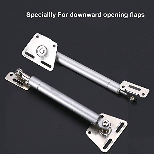 Qrity 2 PCS Flap Stay Damper Gas Spring, 150N/33lb, Only Open Down The Door, Gas Springs Hinge Slow Down Drop Leaf, Kitchen Cabinet Cupboard Door Hinges - Image 2