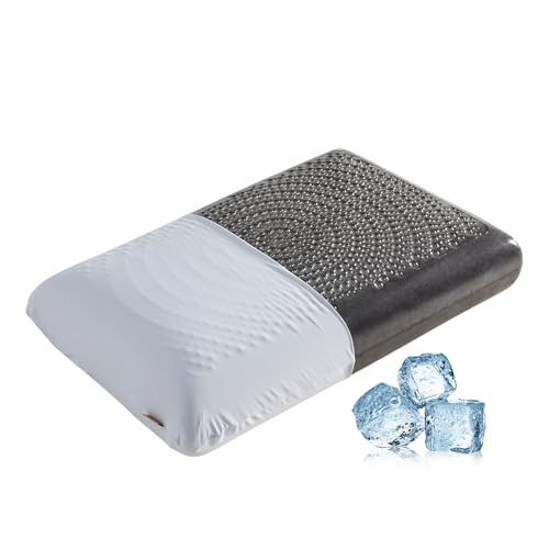 SAPHREAS-Cooling-Gel-Memory-Foam-Pillow-for-Side-Back-and-Stomach-Sleepers-Standard-Size-Cool-Bed-Pillow-for-Sleeping-Removable-Machine-Washable-Light-Grey SAPHREAS Cooling Gel Memory Foam Pillow for Side, Back and Stomach Sleepers, Standard Size Cool Bed Pillow for Sleeping, Removable & Machine Washable, Light Grey - Image 1