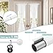 HTZON White Magnetic Curtain Rod for Door:Magnet Curtain Rods for Classroom Whiteboard,Small Adjustable Magnetic Towel Bar,Tool-Free French Magnet Rod with Leather Protective Cover No Drilling,16-28"