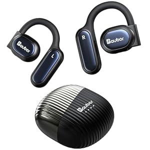AUBOR Open Ear Headphones, True Wireless Bluetooth Earbuds with ENC Clear Call, Bluetooth 5.3, IPX6 Water-Resistant, Ergonomic Ear Hooks, 45H Playtime, Compatible with iPhone & Android