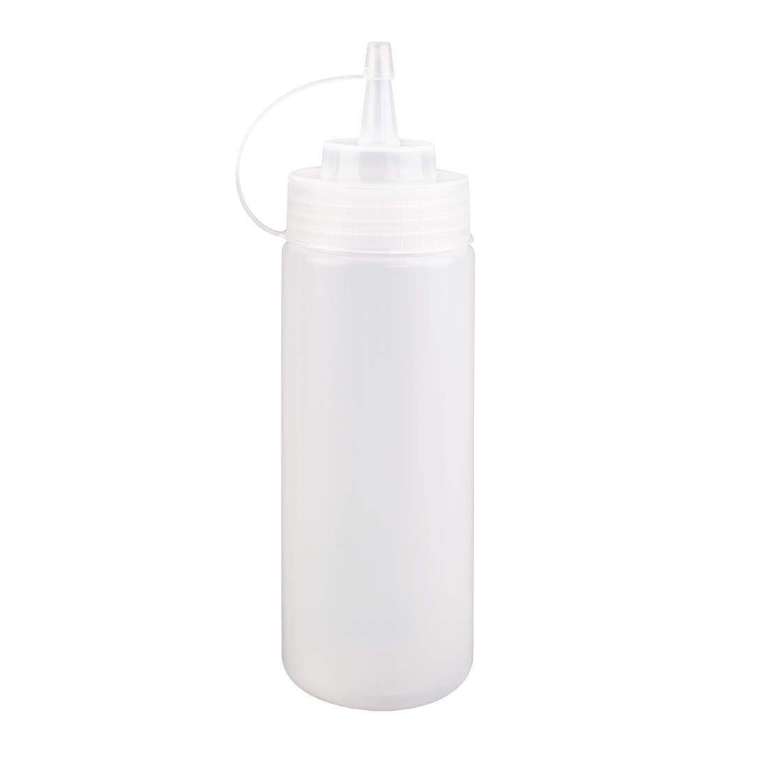 Nisbets Essentials Clear Squeeze Sauce Bottles 12Oz (6 Pack)
