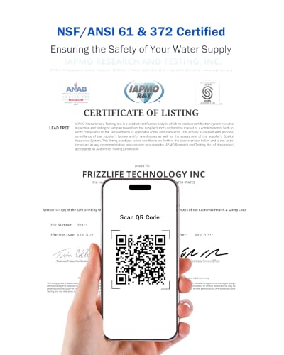 Image of Frizzlife LP365 Smart Water Monitor and Automatic Shutoff - 0.01GPM Ultrasonic Micro Leak Detection, APP Wi-Fi Remote Control, Real-Time Flow /Temp Monitoring, NSF /ANSI 61 & 372 Certified, 1.25 inch and 1 inch