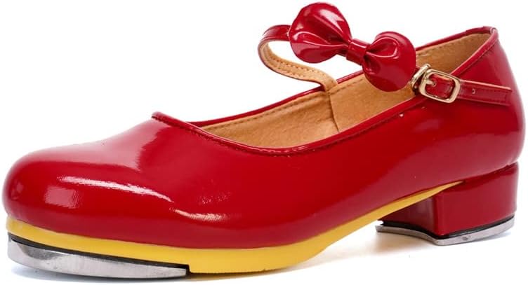 AOQUNFS Dance Girls Merry Jane Tyette Tap Shoe