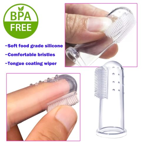 12Pcs Dog Finger Toothbrush Soft Silicone Dog Finger Toothbrush for Dog Dental Care Cleaning Finger Toothbrush,Easy Dog Teeth Cleaning for Home Travel Dogs Cats Other Pets Gum Tooth - Image 3