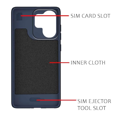 Image of Shockproof Case for Vivo V60e 5G | Full Camera Protection | TPU Flexible Back Cover for Vivo V60e 5G (Steel Blue)