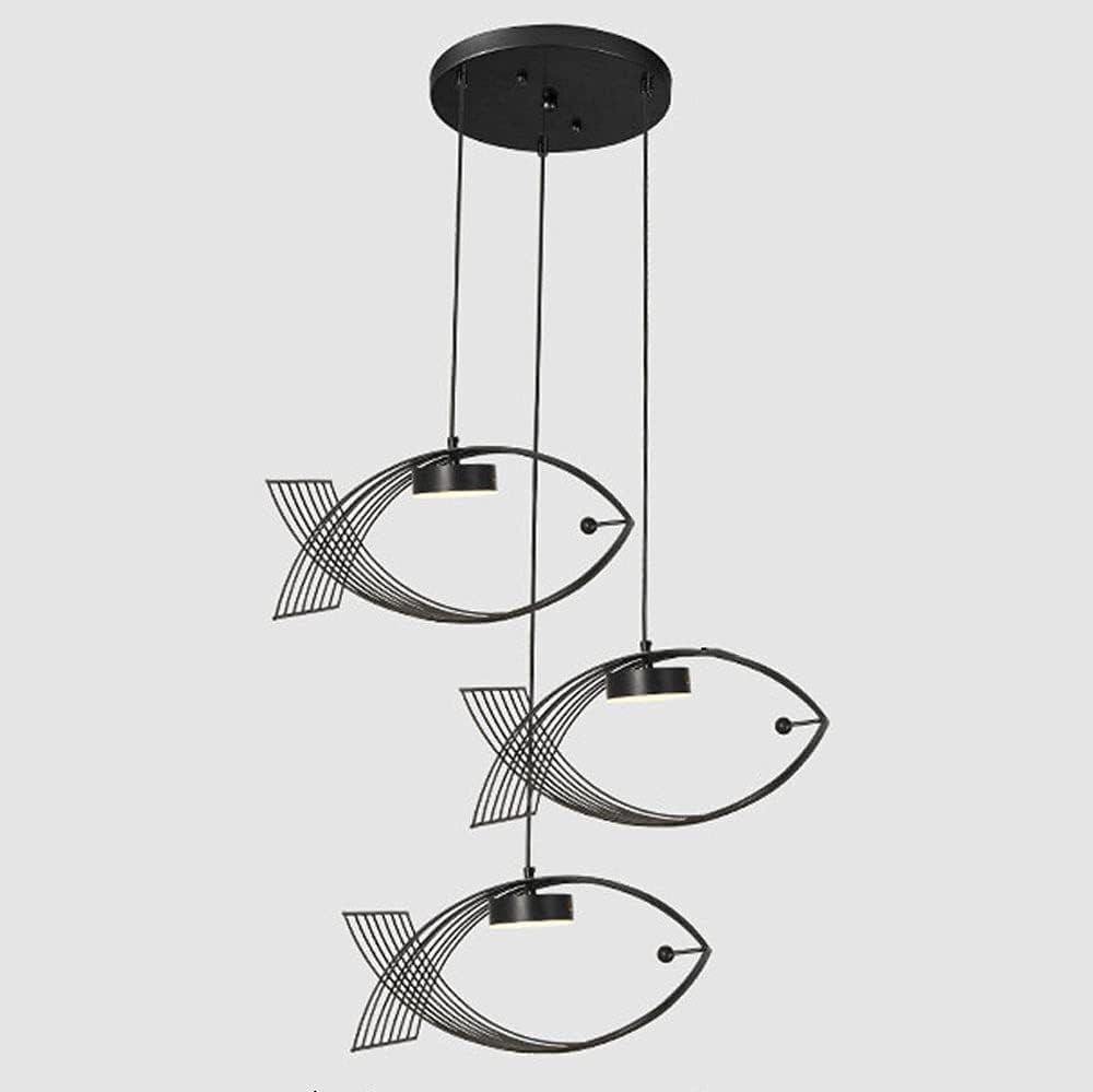 Lustre îlot de cuisine au design de poisson creux pour une ambiance moderne et chic