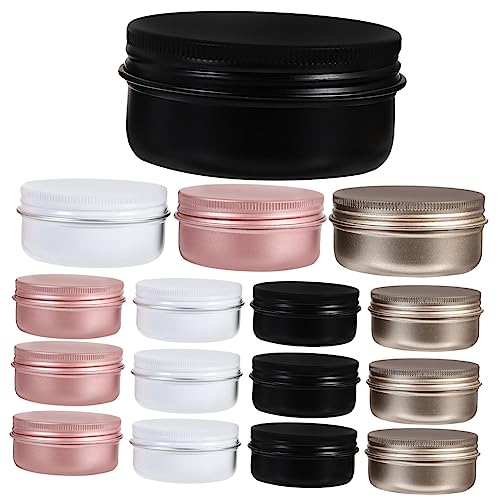 Sosoport 20Piezas Frascos de Aluminio Cosméticos Redondos de Crema Velas y Almacenamiento con Accesorios Prácticos Organización