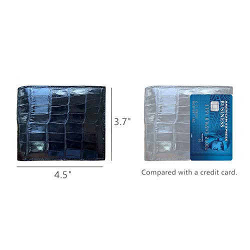 Men's Luxury Crocodile Wallets Handmade Genuine Leather Bifold Wallet2