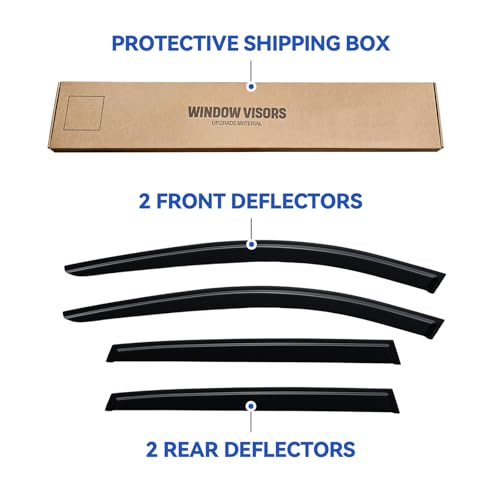 Image of Window Visors Rain Guards for 2023 2024 2025 2026 Mazda CX-50, Out-Channel Window Vent Wind Deflectors Visors Shades for 23 24 25 26 Mazda CX50
