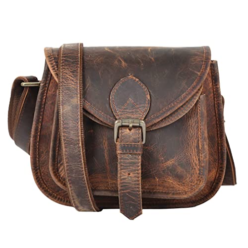 Bolso de cuero vintage para mujer tipo bandolera