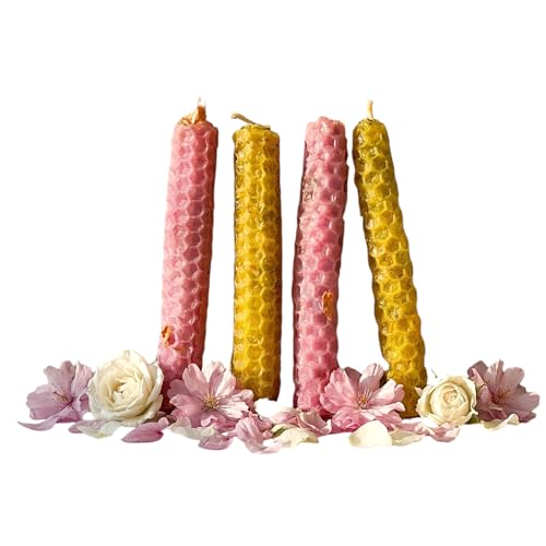Idée cadeau idéale : bougie cire d'abeille Cerisier Rose