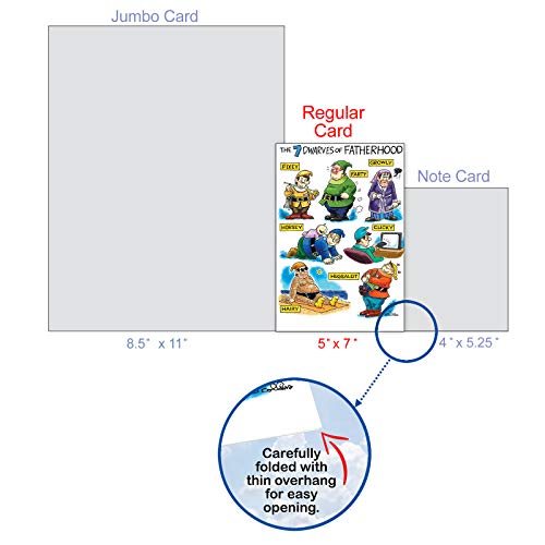 Nobleworks - 1 Father's Day Greeting Card Funny - Humor Dad Card From Son, Daughter, Notecard With Envelope - Fatherhood Dwarves 0302 #TOP3