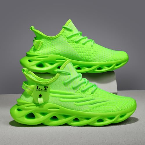 Image of DLWKIPV Men Running Shoes Men's Tennis Shoes Lightweight Breathable Fashion Sneakers Non Slip Workout Gym Shoes for Running