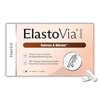 FORTEA® - Sehen & Bänder Kapseln in Apothekenqualität - ElastoVia - Für Sehnen und Bänder entwickelt - Komplex mit Boswellia Serrata Extrakt, Bromelain, Vitamin C und D - 30 Stück