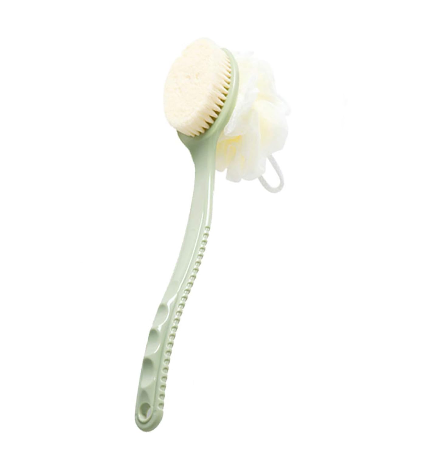 Double-Sided Bathing Brush Long Handle Soft Hair Bath Brush Body Back Shower Brush Mud Brush Shower Tools,Green