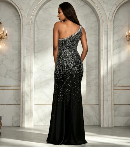 Image of PORRCEY Sexy Elegant Rhinestone Party Club Night Formal Dress for Women