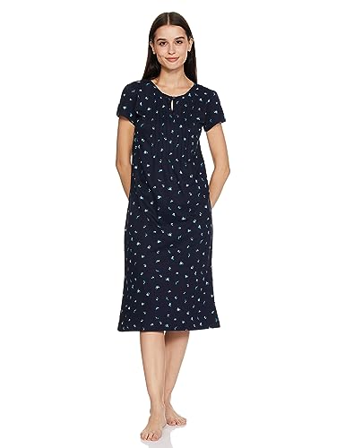 Image of Amazon Brand - Eden & Ivy Women Cotton Knee Length Regular Fit Nighty