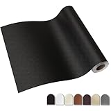 HIHIMARVEX 合皮 補修シート 大判 40CM *150CM 強粘着 レザー補修シート 合皮革補修パッチ 皮補修テープ ソフト手触り 良く伸びる ソファー 家具補修 車の座席用 貼るだけ (ブラック40*150cm)