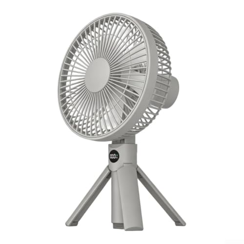 Ventilador de camping portátil con batería de 3000 mAh y trípode plegable color caqui 4