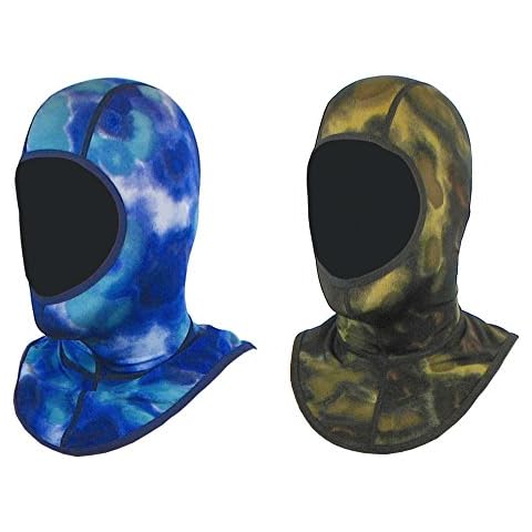 MAKO Spearguns Dive Skin Camo Rashguard Hood (Green, Small/Medium) Cover