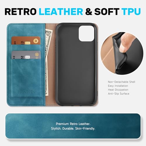 Protection 360 iPhone 15 Plus étui magnétique anti-RFID bleu - 3