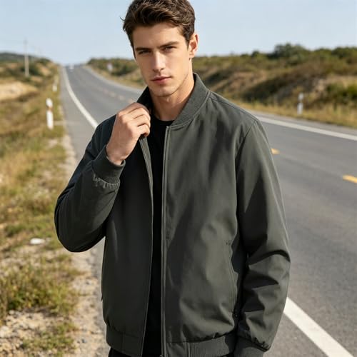 Veste de golf légère pour homme style bomber décontracté et coupe-vent - 7