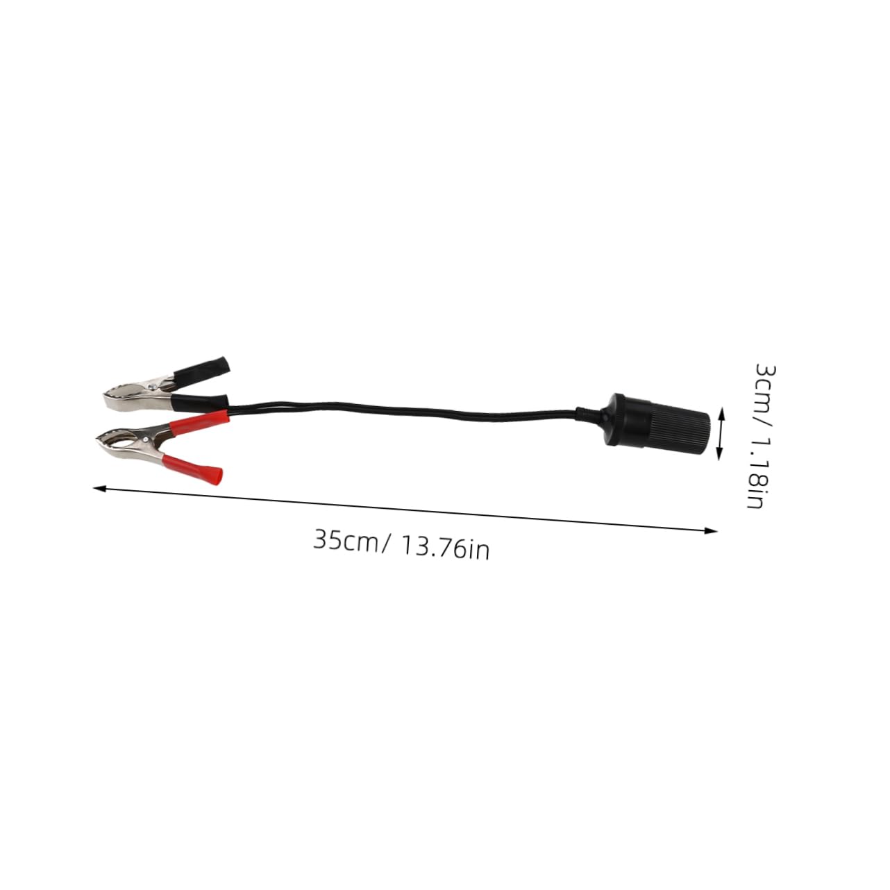 Clip de Batterie Automobile Adaptateur Prise Allume-cigare 12v, Noir