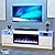 BREEZEHEAT Electric Fireplace TV Stand-Led Entertainment Center-70 inch TV Stand with 36" Electric Fireplace-Living Room Tv Cabinet with Storage for TVs Up to 80"?Modern Media Console (White)