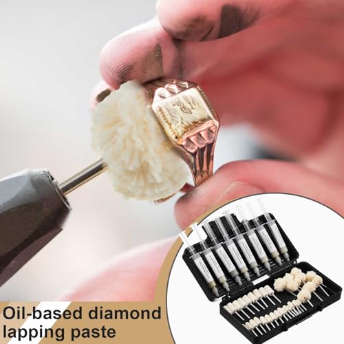 Swiffen Kit composto de polimento de pasta de diamante de 47 peças, 36 brocas de polimento de moagem