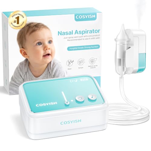 Image of Nasal Aspirator for Baby, Hospital-Grade 78KPa Strong Suction Baby Nose Sucker with Anti-Backflow, Electric Nose Suction for Baby, Soothing Lullabies, Rechargeable Baby Nasal Aspirator(Blue-T)