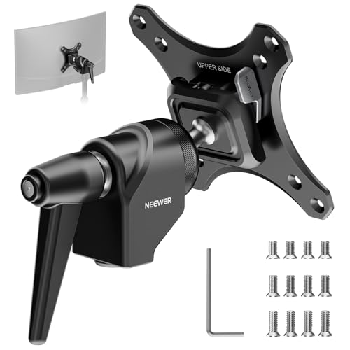 Image of NEEWER VESA Monitor Mount Adapter with Arca Type Quick Release, 360 Rotatable Ball Head, M4 Screw & 5 /8 inch Receiver Light Stand Adapter for TV Screen, Field Monitor, C Stand, Max Load: 44lb /20kg, MA016