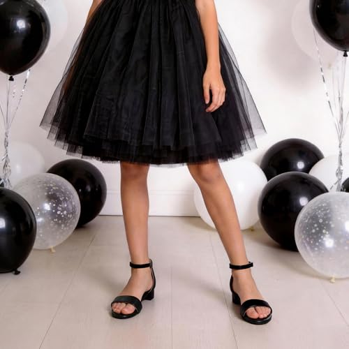Image of DREAM PAIRS Girls Sandals Low Heel Dress Pump Ankle Strap Flower Wedding Party Shoes for Little Kid /Big Kid