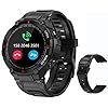 Military Smart Watch for Men Outdoor Waterproof Tactical Smartwatch Bluetooth Dail Calls Speaker 1.3'' HD Touch Screen Fitness Tracker Watch Compatible with iPhone Samsung