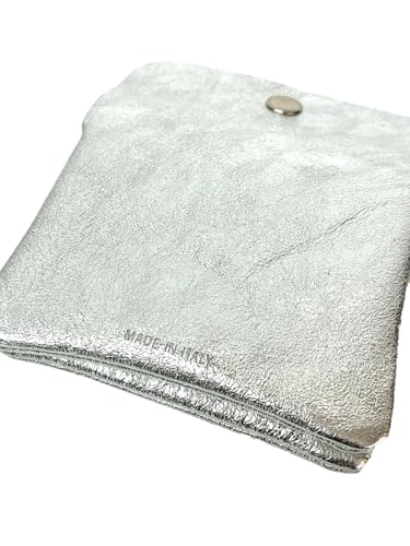 small women's wallet in genuine leather (silver)4